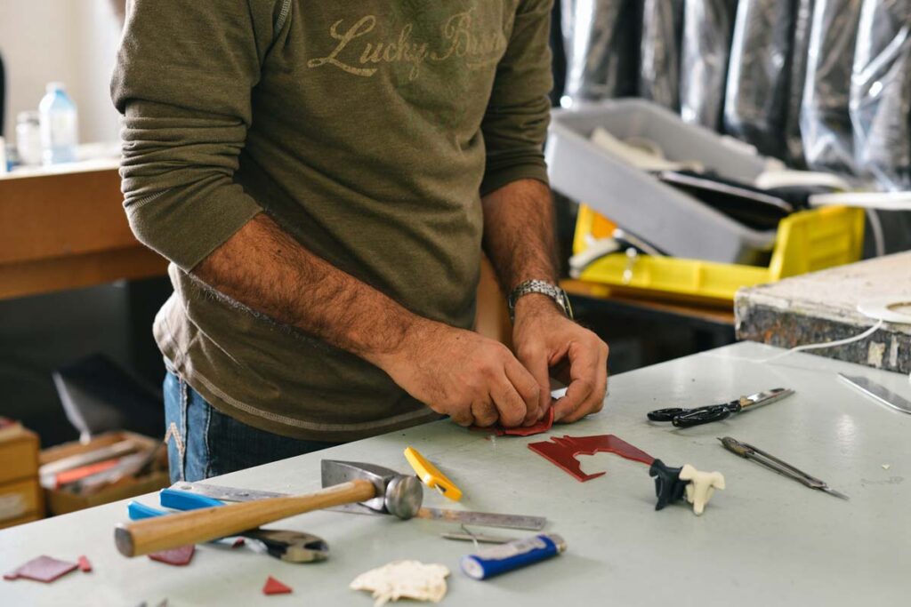 man working in his shop